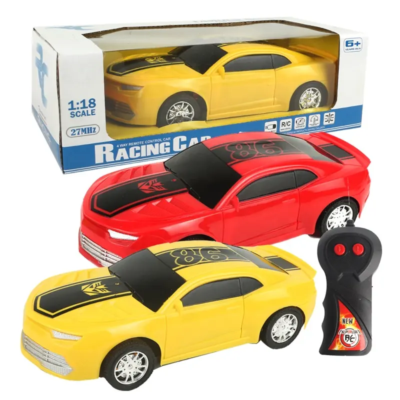 Дешевый 2CH RC гоночный автомобиль электрический пульт дистанционного управления игрушечный автомобиль 1:18 беспроводной двусторонний спортивный автомобиль модель