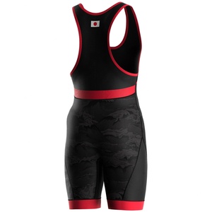 Combinaison de lutte vintage sublimée à col bas, sans manches, personnalisée, pour entraînement actif - Product Image 3