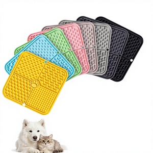 Pet <strong>Silicone</strong> Licking <strong>Mat</strong> with Suction Cup &amp; Scraper, Slow Feeder Lick Pad for Dogs Cats Anxiety Relief - Product Image 1