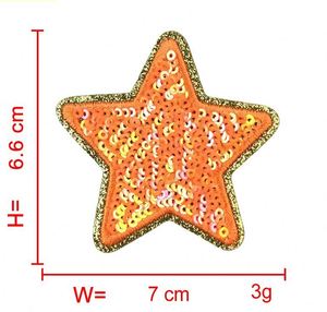 NEW Iron on Shiny High Quality Glitter Edge Sequin Star Patch - Product Image 5