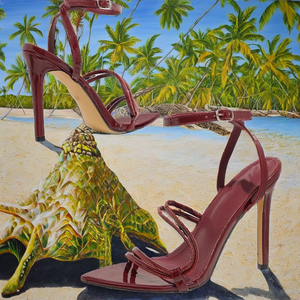 Sandales de soirée pour femmes UP-4118r, tendance mode printemps-été, talons aiguilles super hauts, bout pointu, semelle en caoutchouc - Product Image 2