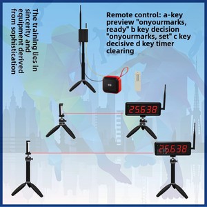 Temporizador Láser Digital Inalámbrico Portátil, Mini Postes de Velocidad para Pista de Atletismo, Patinaje sobre Ruedas y Motociclismo, Dorado - Product Image 5