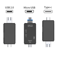 Adaptateur USB OTG 6-en-1, lecteur de carte SD/TF portable, adaptateur de carte SD compatible avec les téléphones mobiles, les ordinateurs/portables