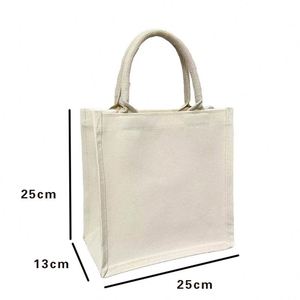 Sac fourre-tout en jute écologique avec accents en coton et poignées en cuir - Product Image 5