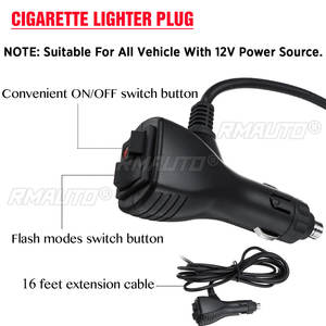 Luz Estroboscópica LED de 12V para Techo de Auto, de 15 a 38 Pulgadas, Luz de Advertencia Intermitente de Seguridad para Camiones, Remolques e Ingeniería - Product Image 5