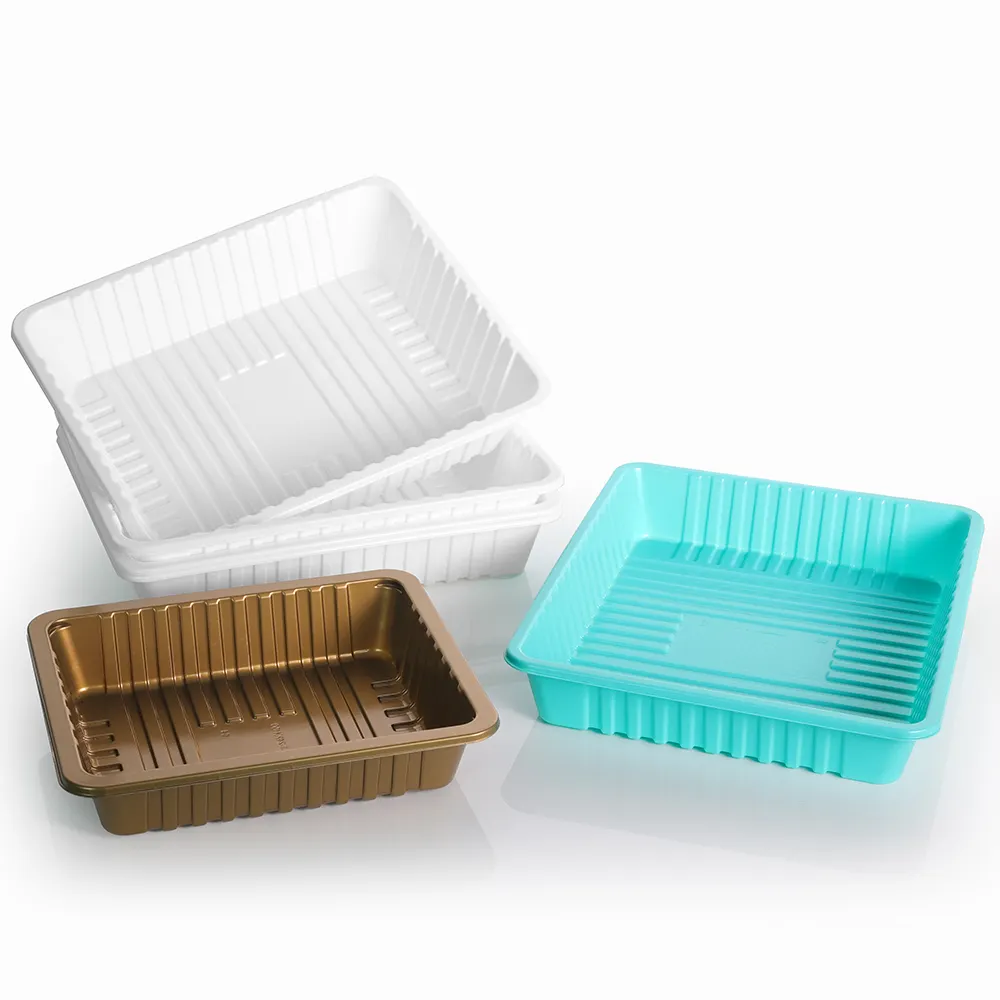 Bandejas de caja de embalaje de carne de alimentos congelados de Material plástico PP de alta calidad para alimentos de carne