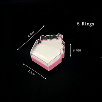 Boîte de rangement pour bagues en forme de gâteau, écologique, pour enfants |   Conception de dessin animé mignonne, fabriqué en plastique de haute qualité, capacité de 0 à 1 L, FANG