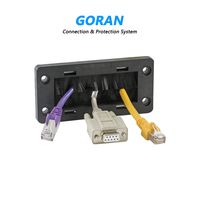Plaque d'entrée de câble en nylon KEL-BES avec joint brosse, cadre de passage de câbles anti-poussière pour armoire avec connecteur pour câblage réseau Ethernet