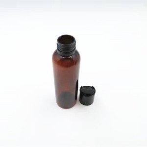 Bouteille en plastique PET <span class=keywords><strong>vide</strong></span> pour shampoing 100ml 120ml 150ml 200ml, blanche, bleue, noire, ambre, transparente, avec bouchon disque doré, noir ou blanc - Product Image 6