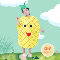 Disfraz de Calabaza 2026 para Bebés y Niños, Traje de Cosplay de Frutas y Verduras para Actuaciones Escénicas Infantiles