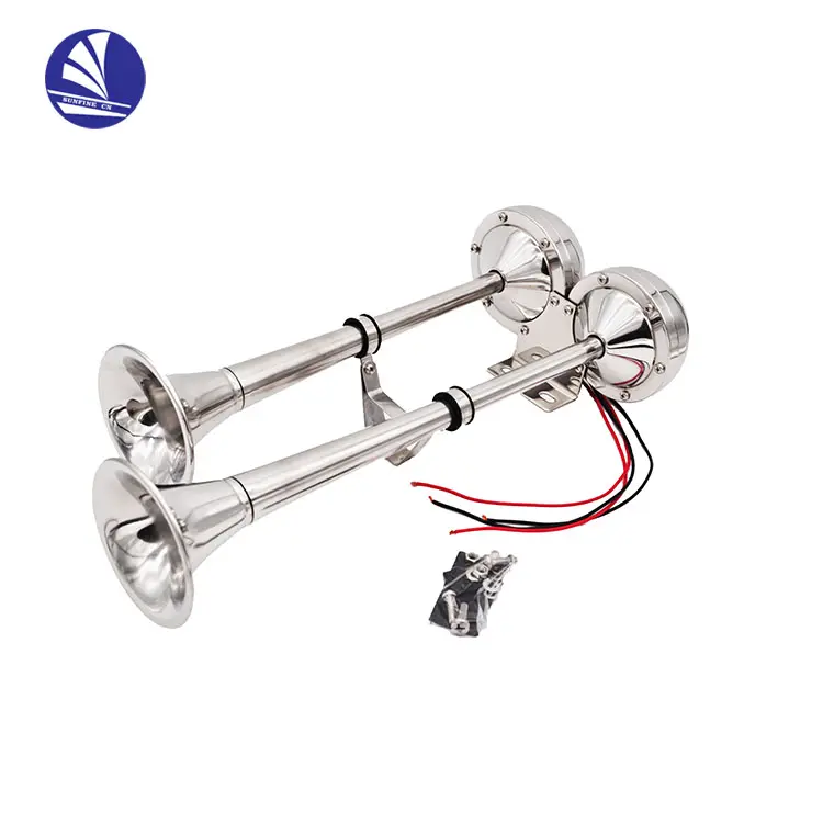 12v /24V Double Trumpets/ホーンStainless 304 Ship Electric Marine Boat Electronic