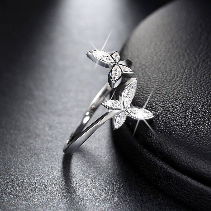 Unique Simple Silver Ring Design For Girl RINNTIN SR10 Fancy