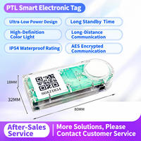 Étiquette électronique intelligente PTL, type bouton, avec localisation audio-visuelle, pour système de gestion d'entrepôt intelligent, Chine