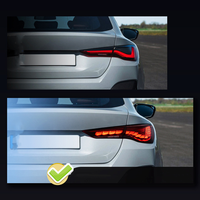 Nuevas Luces Traseras LED Retrofit Estilo OLED con Lente Roja para BMW Serie 4 G22 G23 G26 GTS 2020- (Luz de Freno y Señal de Parada)