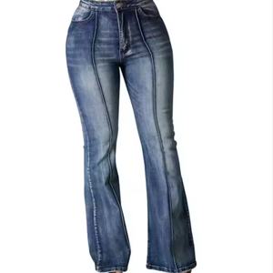 Nouveaux Jeans Évasés Grande Taille pour Femmes – Pantalons Jean Patte d'Éléphant Tendance en Spandex – Idéal pour le Look du Jour (OOTD) - Product Image 2