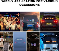 Panneau matriciel LED dynamique JYGD pour voiture, écran d'affichage de fenêtre aux yeux colorés pour voiture et camion, éclairage intérieur automobile programmable