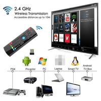 MX3 Backlit Air Mouse Smart Voice Remote Control 2.4G RF Nirkabel Dengan Keyboard untuk H96 MAX Smart Home Android TV Box Controller