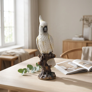 Ornements d'oiseaux <span class=keywords><strong>en</strong></span> résine créatifs, modèle <span class=keywords><strong>de</strong></span> perroquet nordique simulé, peints à la main, cadeau d'affaires, pour <span class=keywords><strong>jardin</strong></span> féerique, <span class=keywords><strong>salon</strong></span>, entrée - Product Image 1