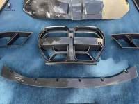 2020 + pour BMW M3 M4 G80 G82 Kit carrosserie en Fiber de carbone Style MP nouveau pare-chocs avant lèvre arrière Diffuse côté jupe gril évents sec mise à niveau