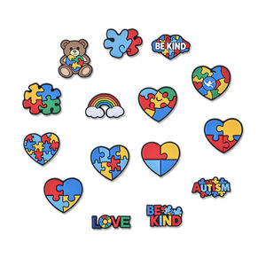 Set <span class=keywords><strong>de</strong></span> Charms para Zapatos con Diseño <span class=keywords><strong>de</strong></span> Pieza <span class=keywords><strong>de</strong></span> Rompecabezas <span class=keywords><strong>de</strong></span> Concienciación sobre el Autismo, Charms 'Be Kind' para Decoración <span class=keywords><strong>de</strong></span> Zapatos Tipo Clog - Product Image 5
