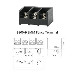 9.5mmピッチ直角バリア端子ブロックパネル取り付け電気部品 - Product Image 6