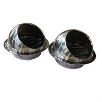 Capot d'aération rond en acier inoxydable de 180 mm à prix abordable pour murs extérieurs
