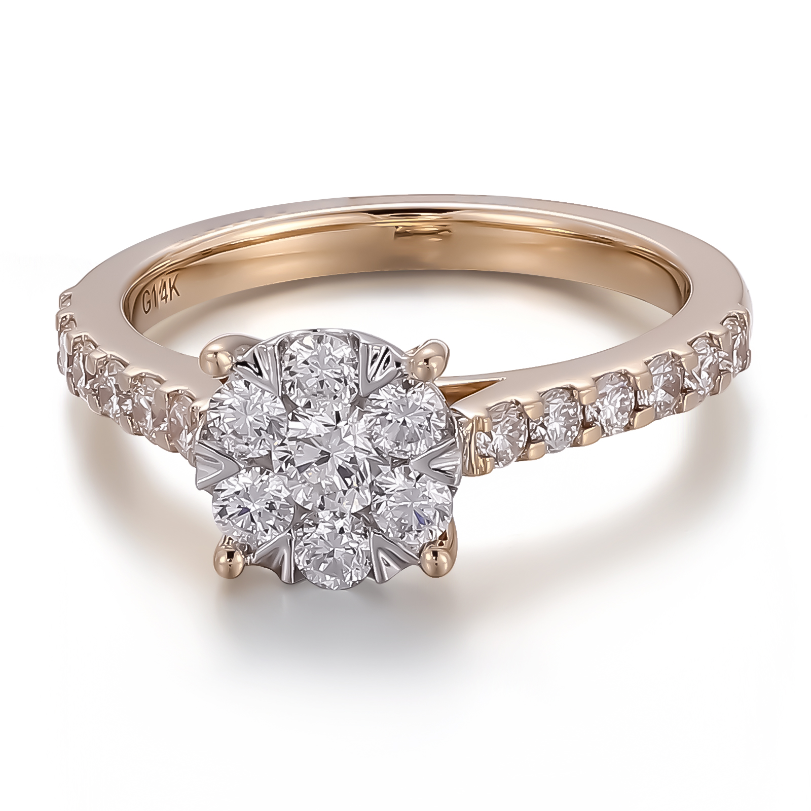 18K yellow gold lab diamond ring