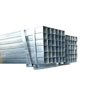Tube carré en acier inoxydable de haute qualité ms, tube carré galvanisé et tube rectangulaire en acier