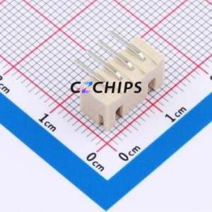 ZX-XH2.54-4PWZ-GW Wire-to-Board Pin Header Bent Lead Through Hole,P=2.5mm Connector 1x4P 2.5mm Right Angle Insert XH - Product Image 2