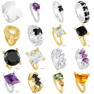 Colección de Anillos de Joyería Fina Personalizados Touses, Anillos de Dedo <span class=keywords><strong>con</strong></span> Motivo de Oso, Piedras Preciosas y Perlas, Suministro al por Mayor para Marcas de Marca Privada - Product Image 1