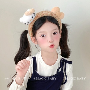 Schattige Lieve Elegante Mode Cartoon Pluizige Kat Kat Hoofdband Voor Baby Meisjes Kids Magic Crown Haaraccessoires - Product Image 5