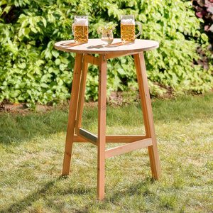 Table haute pliante en <span class=keywords><strong>bois</strong></span> massif de haute qualité, table de <span class=keywords><strong>bar</strong></span> d'extérieur, table de pique-nique, table de fête pliable, table de jardin - Product Image 2