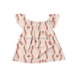 Abiti per Bambine a Tema Hawaiano all'Ingrosso, Lunghezza al Ginocchio, Spalle Scoperte con Fascia Elastica, Graziosi Vestiti per Bambine - Product Image 2