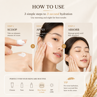 Crème hydratante au riz Lance OEM ODM hydratation longue durée hydratation à absorption rapide améliorant l'élasticité crème pour le visage au riz