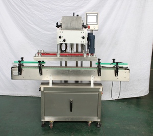 Machine de sertissage automatique électrique à quatre roues pour bouteilles en plastique/verre, équipement d'étanchéité de qualité alimentaire anti-fuite - Product Image 5