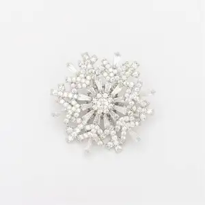 Snow silver brass pin brooches