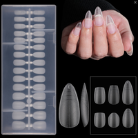Étiquettes personnalisées BIN, 240 pièces, pour ongles, ultra-fines, sans trace, en ABS, forme amande ou carrée, pour manucure française