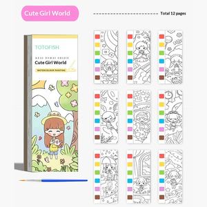 <span class=keywords><strong>Livre</strong></span> <span class=keywords><strong>de</strong></span> coloriage et <span class=keywords><strong>de</strong></span> dessin pour enfants avec papier aquarelle et peinture à emporter soi-même pour les jeunes étudiants en art - Cadeau - Product Image 3