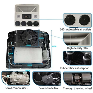 <span class=keywords><strong>Aire</strong></span> <span class=keywords><strong>Acondicionado</strong></span> Universal para Cabina de Tractor, Caravana, RV, Estacionamiento, Eléctrico, 12v 24v, Camión, 12 Voltios - Product Image 6