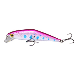 Isca de pesca de plástico resistente, isca de pesca de peixinho flutuante, tipo minnow, para pesca de carpa, crankbaits 3d, iscas de olhos, 63mm 7.8g