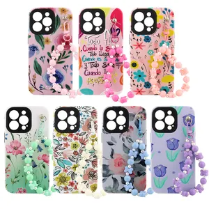 Paint 2024 Phone Case With Strap And Invisible KickStand For IPhone 15 Samsung Motorola Xiaomi OPPO Fundas Para Celulares