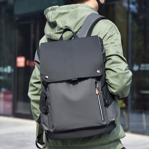 Laptop <b>Backpack</b> Large Capacity With Usb Port And Earphone Hole For Travel Work Unisex Black Gray Solid Color - Product Image 3