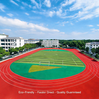 Piste d'athlétisme extérieure en caoutchouc in situ 400m, Fournisseur direct d'usine pour le campus des Philippines