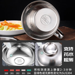 Tazón de Comida Rápida de Acero Inoxidable 304, Lonchera de Doble Capa, Tazón para Fideos Instantáneos, Bento Box, Tazón Grueso para Estudiantes, Cafetería - Product Image 5