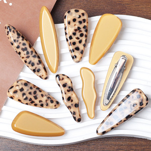 Stylish Versatile Retro Side Fringe Clip Sweet <strong>Cool</strong> Leopard Print Acetate Duckbill <strong>Hair</strong> <strong>Accessory</strong> for Parties - Product Image 4