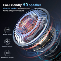 Intercom pour casque de moto FODSPORTS FX-S Bluetooth 5.4 1000M 2 utilisateurs HIFI Bass avec suppression du bruit
