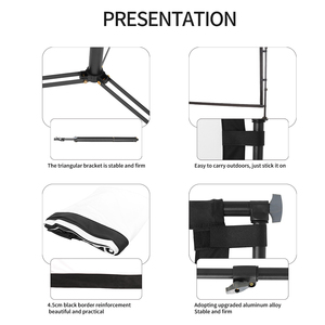 Écran de projection léger en polyester de 150 pouces 16:9 avec support trépied en alliage d'aluminium pour usage cinématographique - Product Image 4