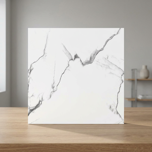 Calacatta Classic Lappato Porcelain <b>Floor</b> Tiles 600x600mm Marble Look Ceramic by Vistaar - Product Image 3