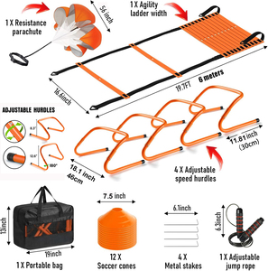 Kit d'entraînement d'agilité et de vitesse, échelle d'agilité, cônes de marquage, obstacles, parachute de course, équipement et accessoires d'entraînement de <span class=keywords><strong>football</strong></span> - Product Image 2