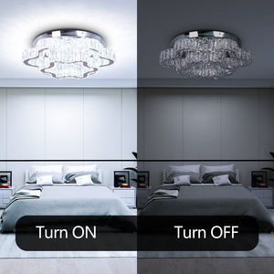 Luz de techo LED decorativa de cristal K9 moderna para sala de estar, hogar y bar, lámpara de tamaño medio con forma de montaje - Product Image 4